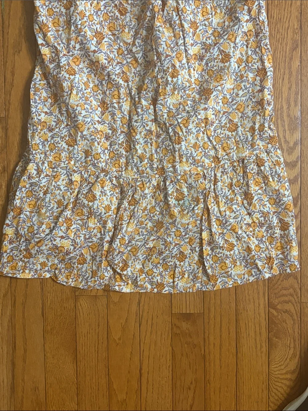 Old Navy White and Yellow Floral Tiered Sundress for Kids